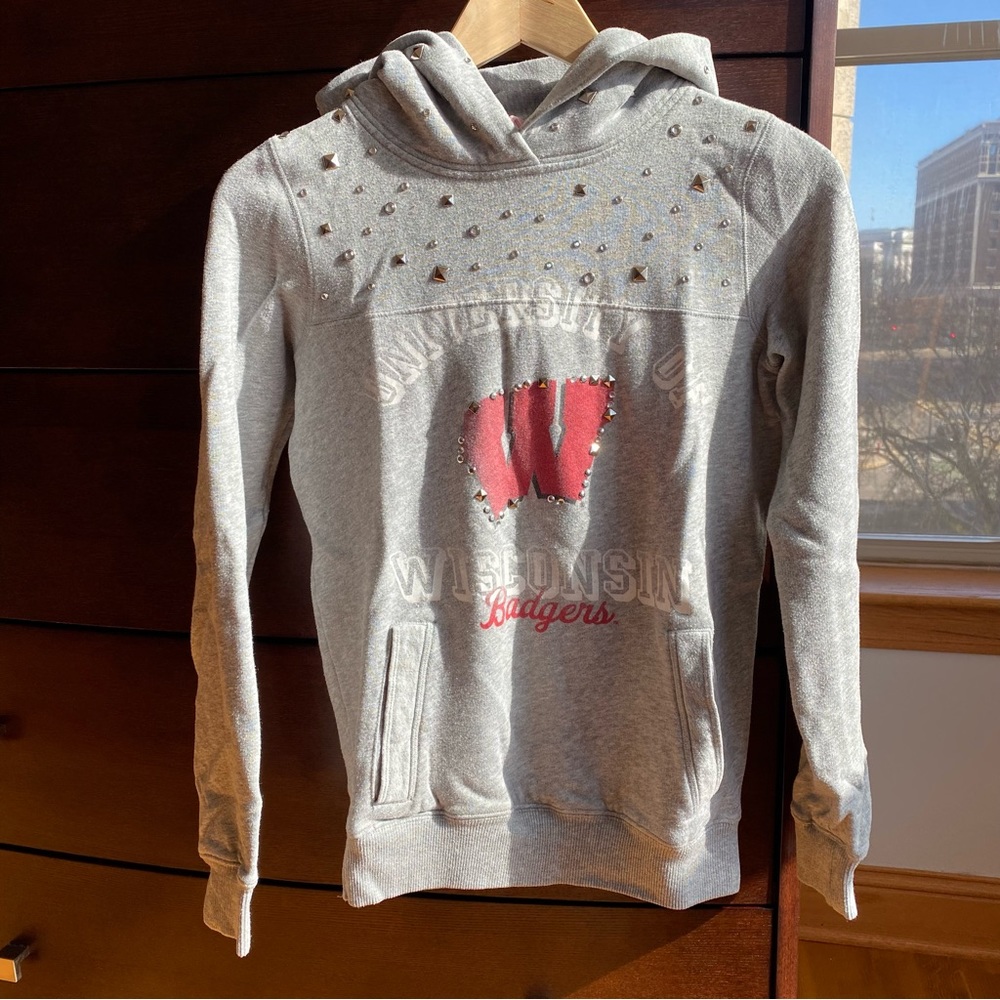 Victoria’s Secret Pink Jeweled Wisconsin Hoodie XS